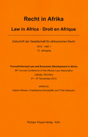 RiA Recht in Afrika · Law in Africa · Droit en Afrique
